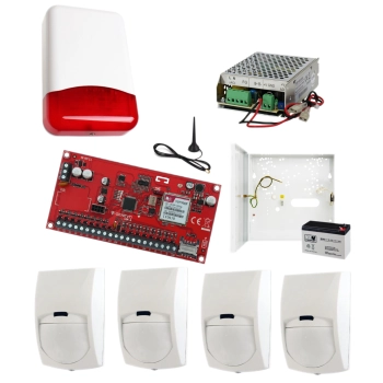 SYSTEM ALARMOWY GENEVO GSM-8 4 CZUJKI BINGO POWIADOMIENIE GSM